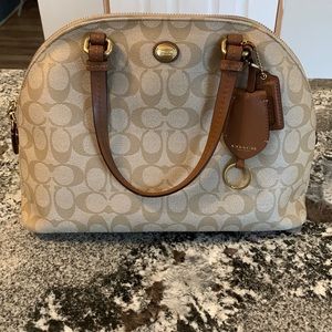 Coach Peyton Cora Signature Domed Satchel